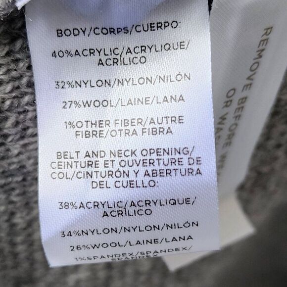 Ann Taylor Long Wool Cardigan | Size S | Gray, Cozy, Open Front, Flyaway, Crew - Picture 10 of 10